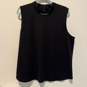Ann Taylor Sleeveless Black Blouse